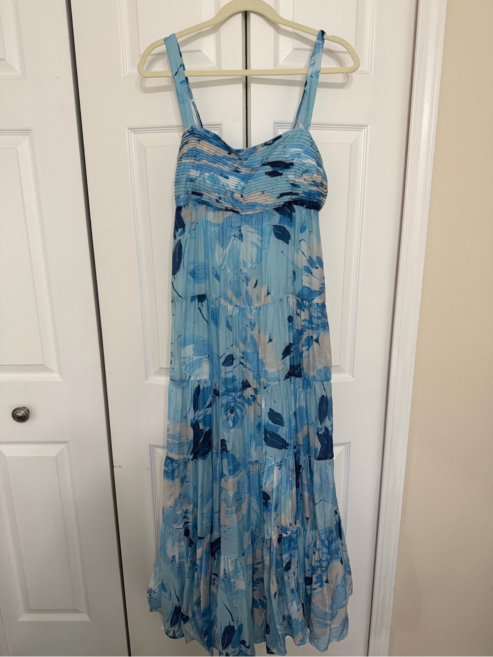 Abercrombie & Fitch Blue and Navy Floral Maxi Dress